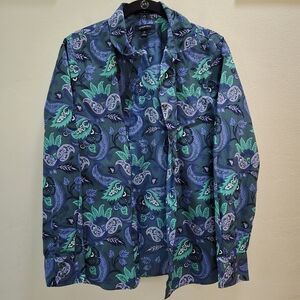 Lands' End Paisley Button Down